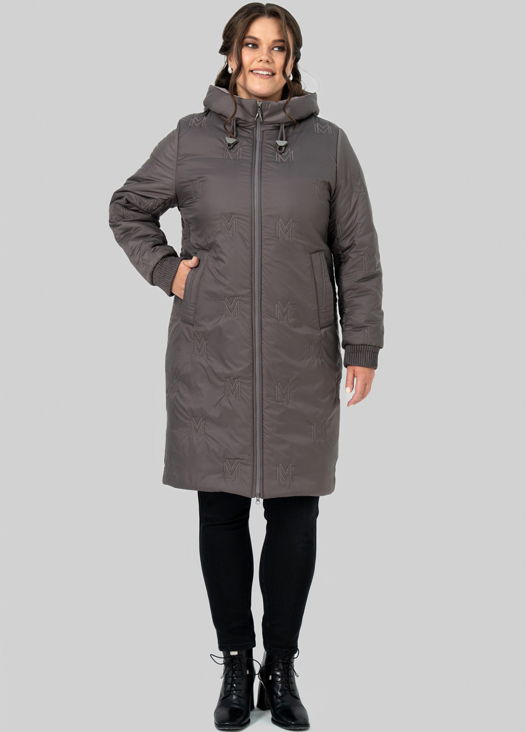 Кофейная зимняя куртка A'll Posa