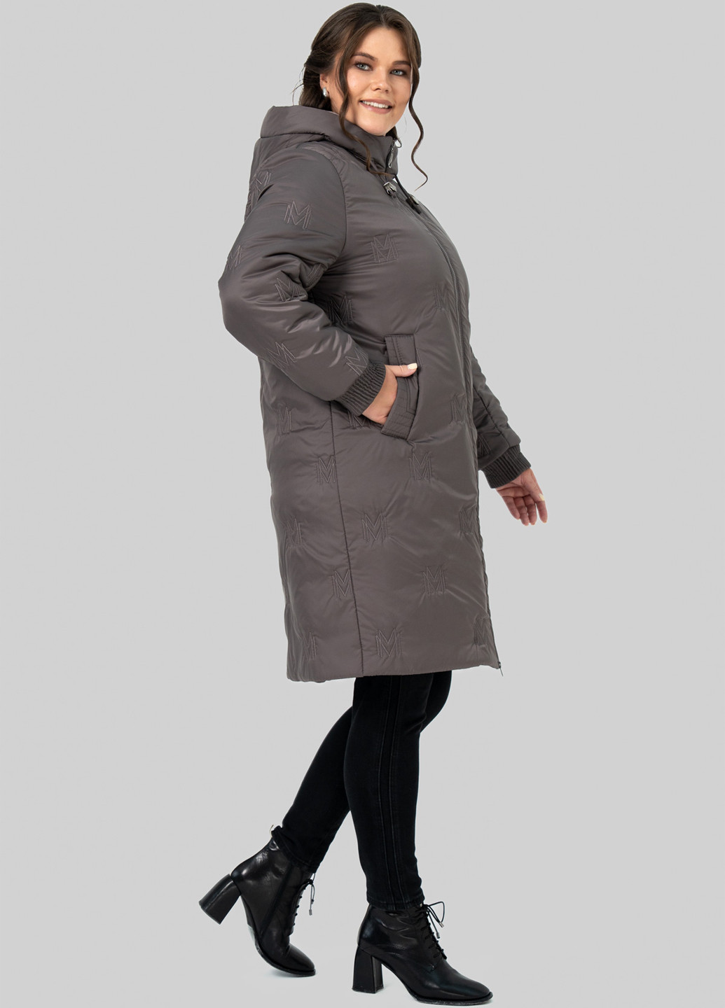 Кофейная зимняя куртка A'll Posa