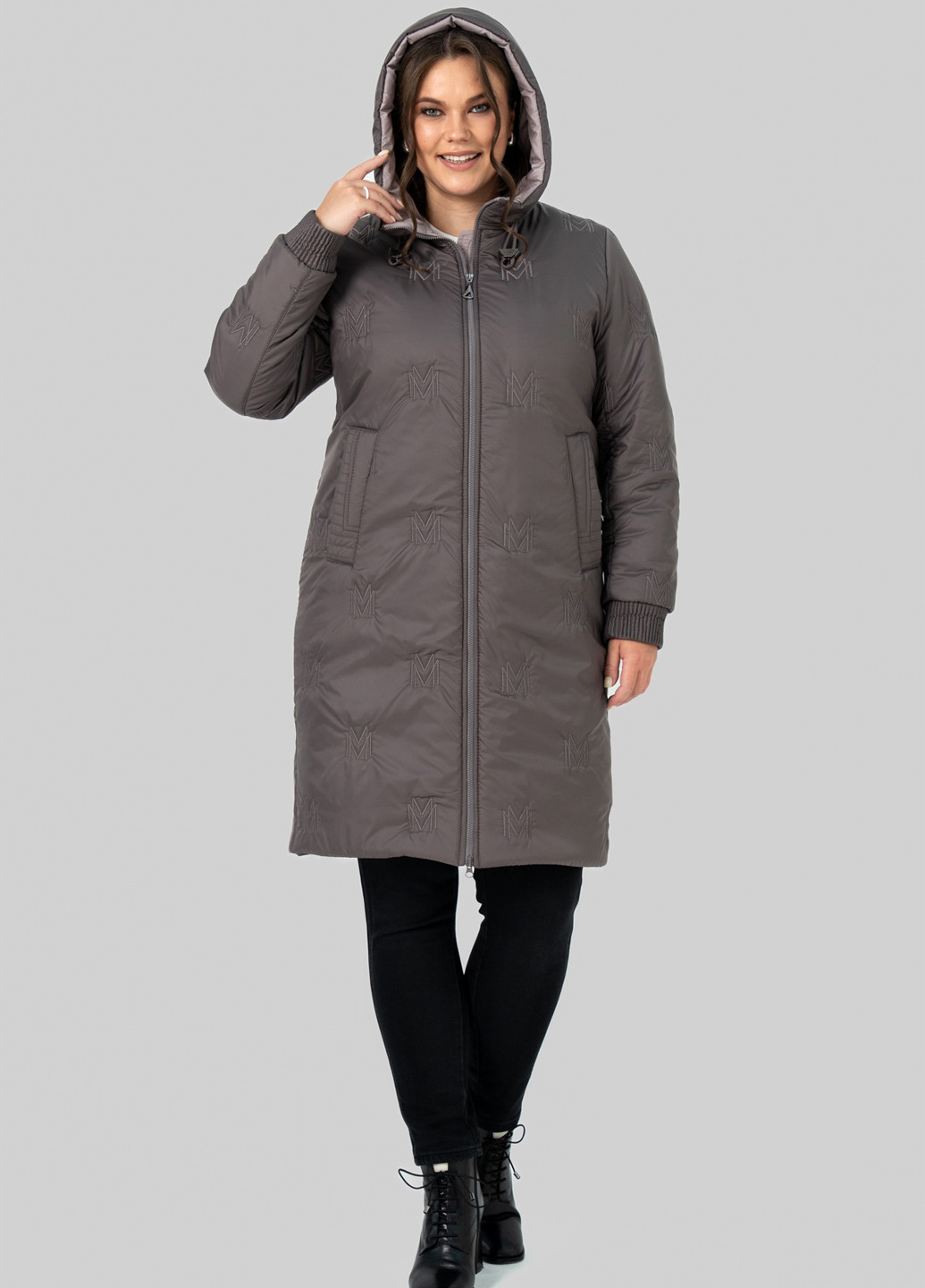 Кофейная зимняя куртка A'll Posa