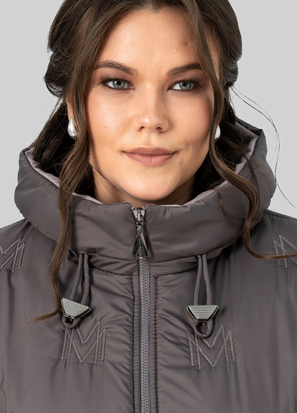 Кофейная зимняя куртка A'll Posa