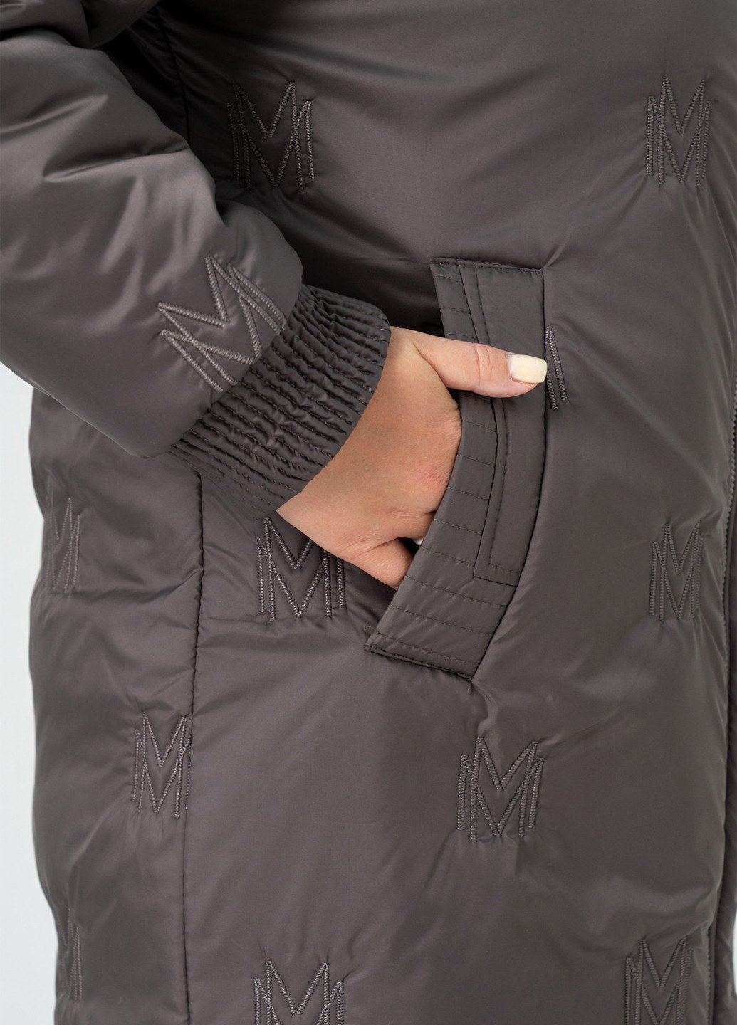 Кофейная зимняя куртка A'll Posa