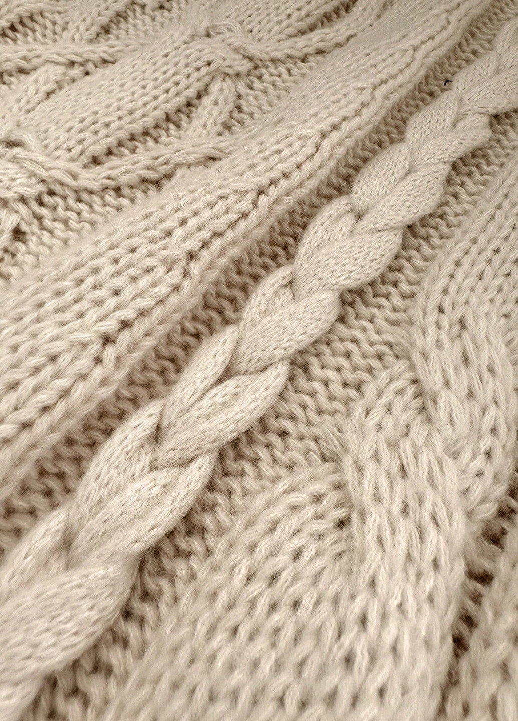 Кремовое кэжуал платье платье-свитер SHEIN однотонное