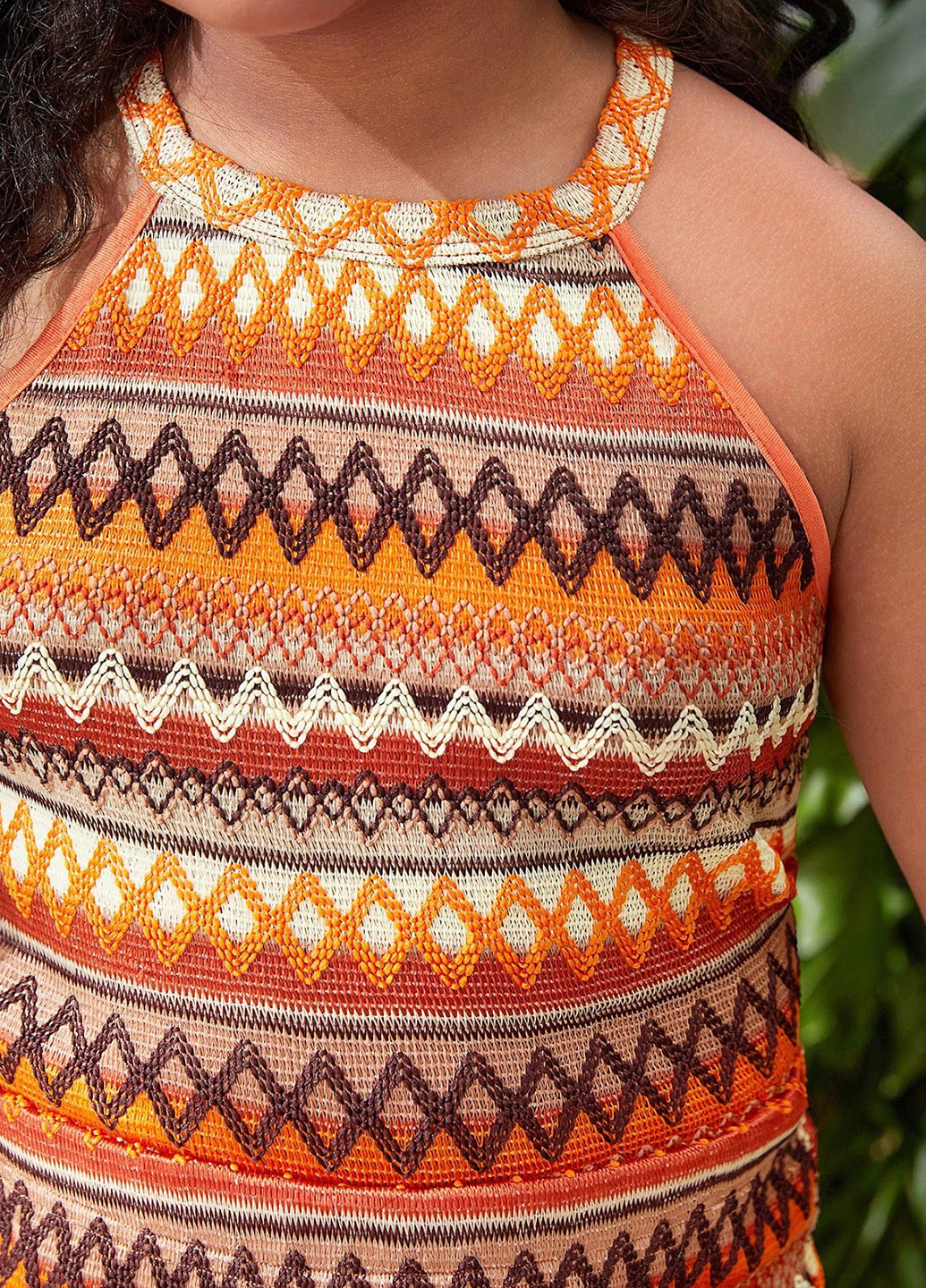 Комбінований літній костюм (топ, спідниця) SHEIN