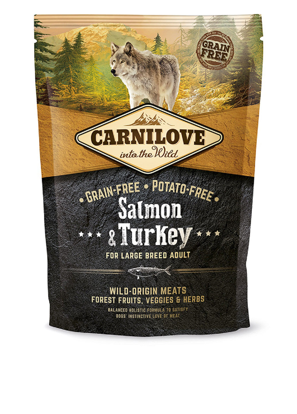 Сухой корм для собак Salmon&Turkey (для взрослых собак крупных пород), 1,5 кг Brit (18157238)