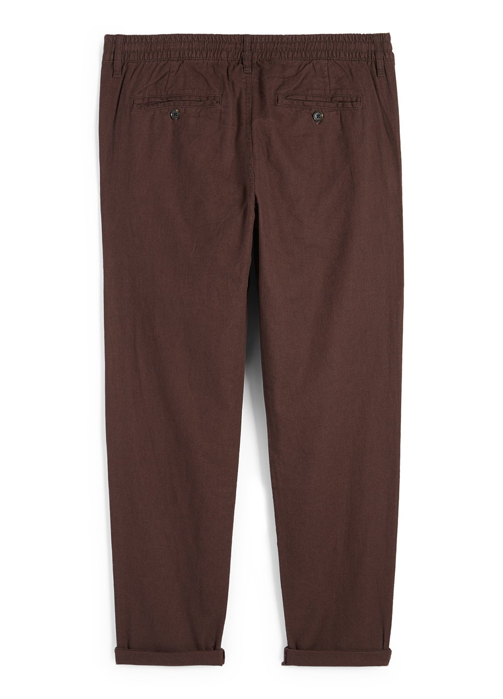 Темно-коричневые кэжуал демисезонные чиносы брюки C&A