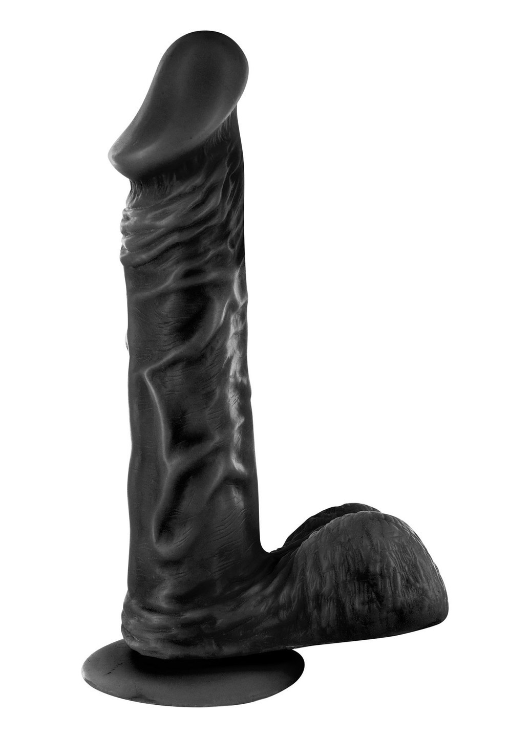 Фаллоимитатор на присоске - Real Bruce Black, TPE, диаметр 4,2см Real Body (254885415)
