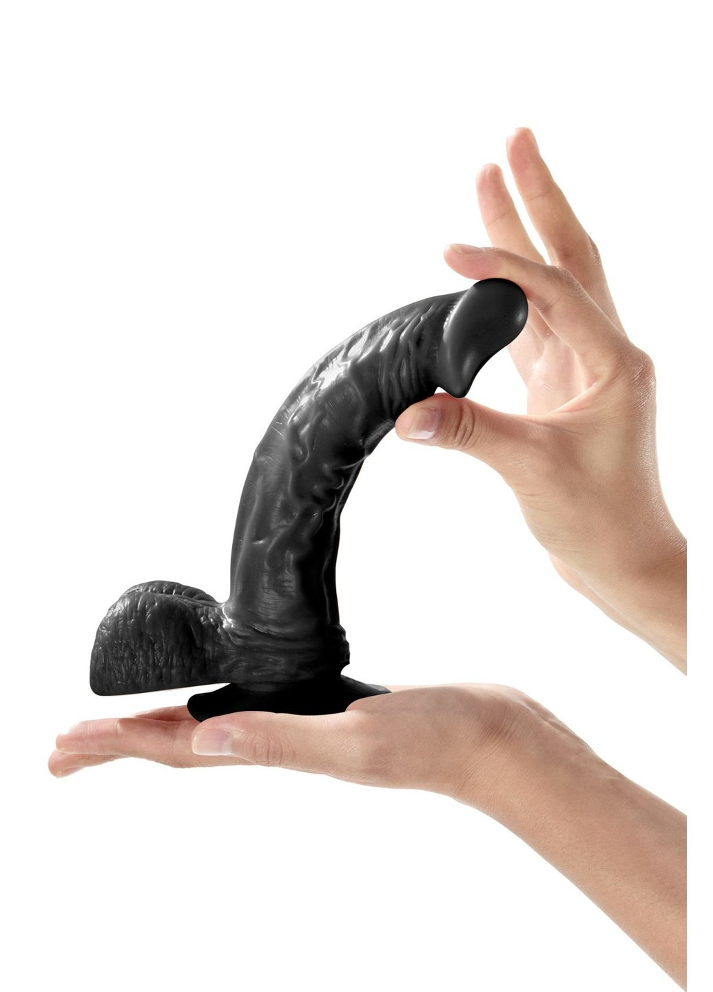 Фаллоимитатор на присоске - Real Bruce Black, TPE, диаметр 4,2см Real Body (254885415)