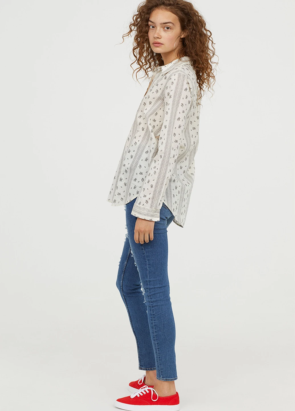 Белая блуза демисезон H&M