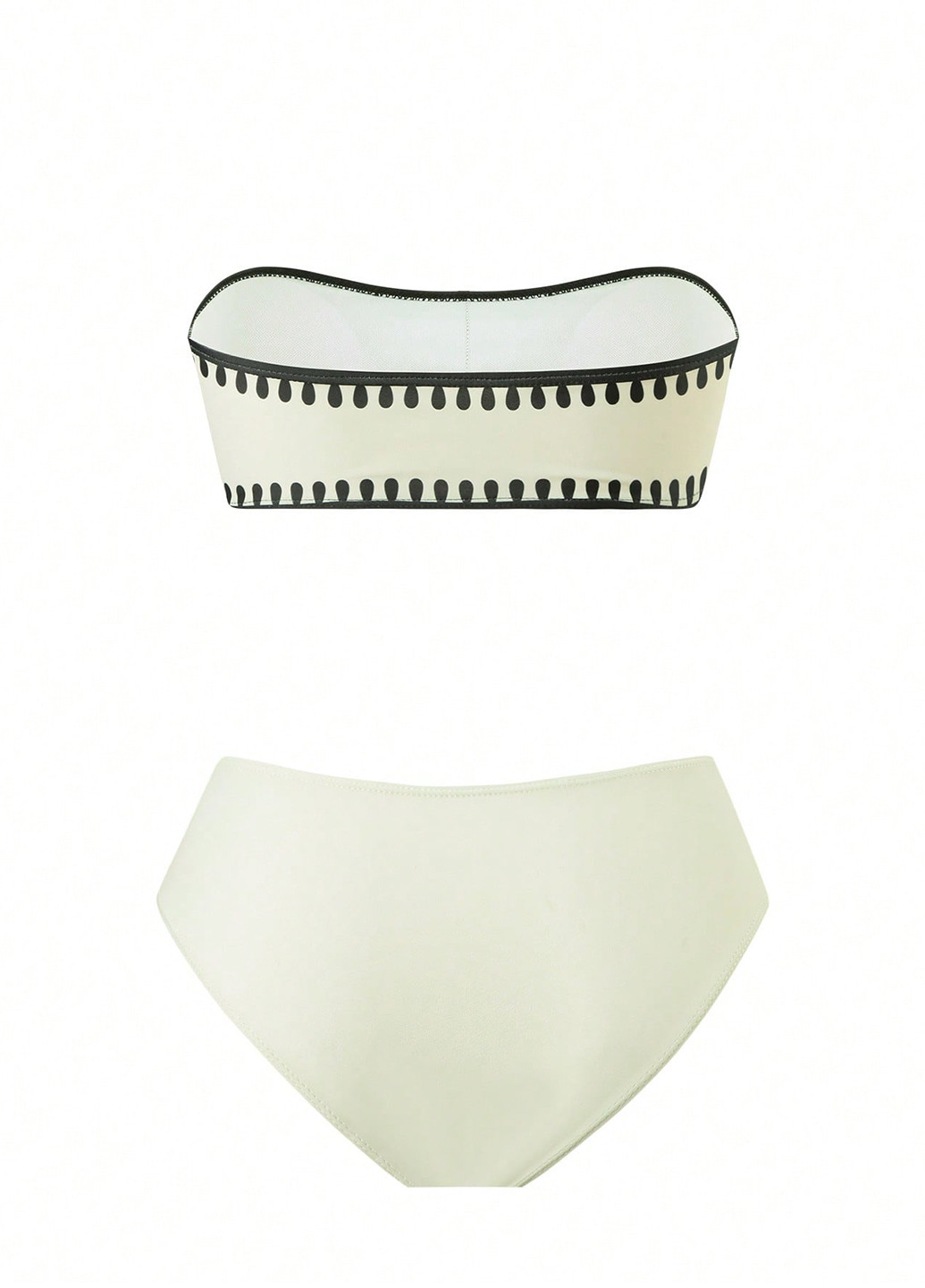 Комбинированный демисезонный комплект (купальный лиф, трусики, брюки) бандо, раздельный SHEIN