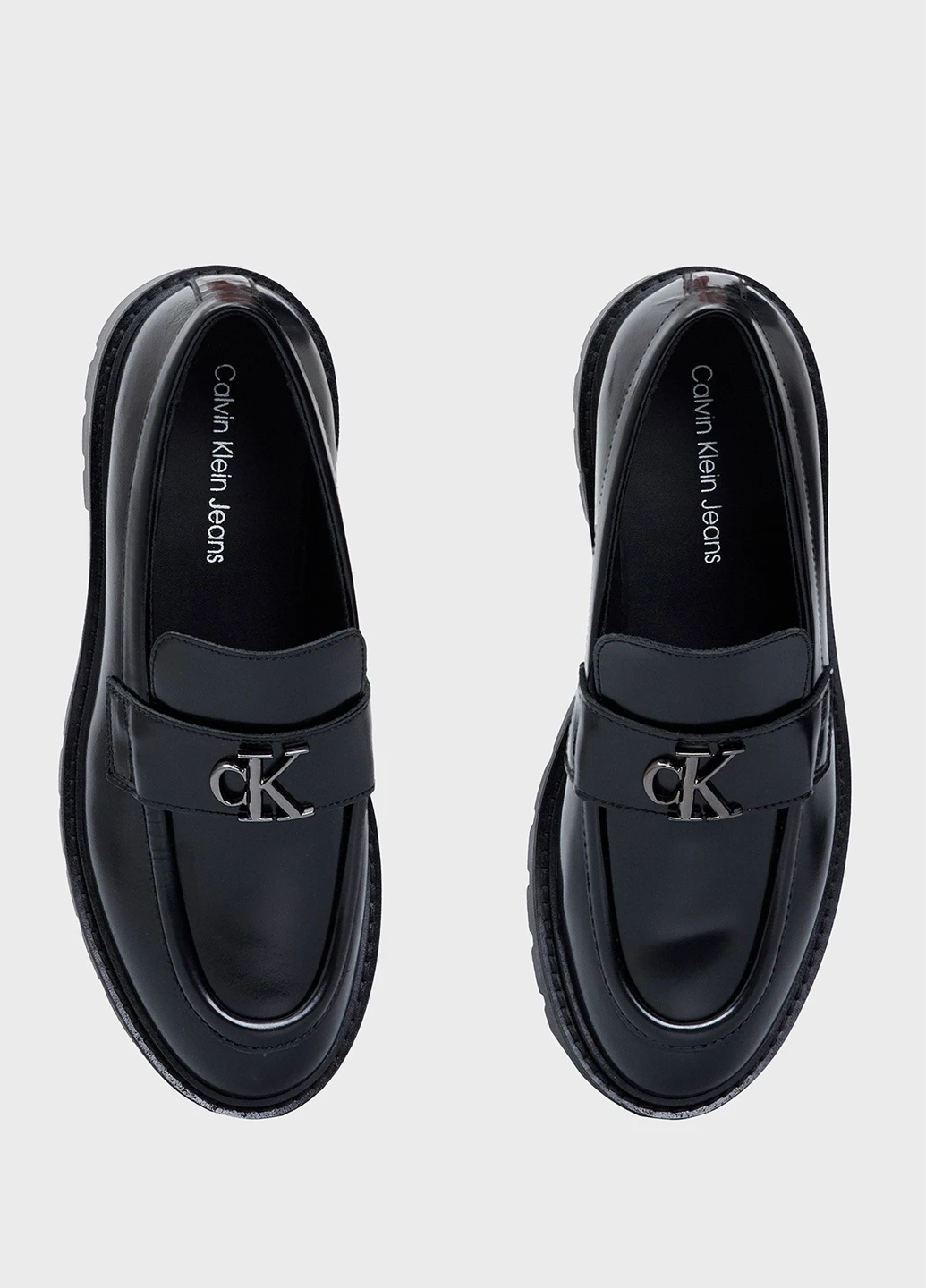 Calvin Klein Jeans Туфлі лофери чорний з натуральна шкіра, сша — демісезон (347246536)