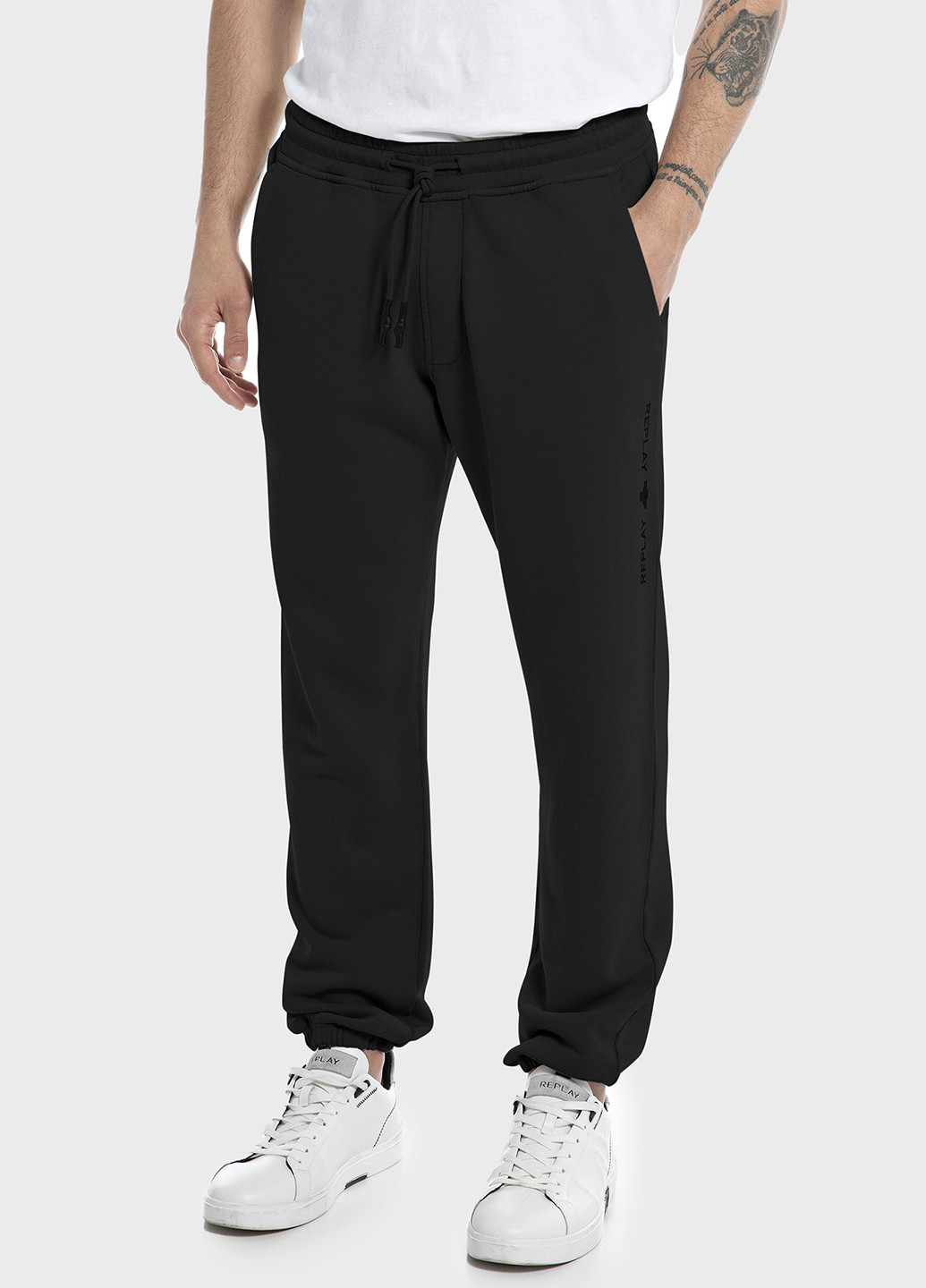 Черные спортивные демисезонные джоггеры брюки Replay
