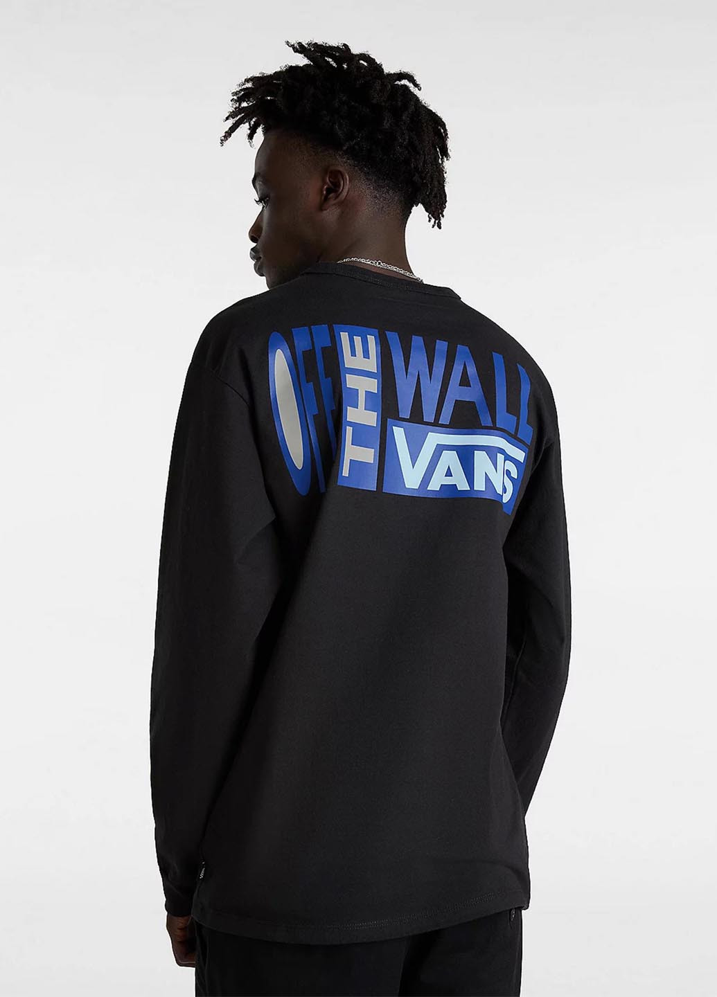 Лонгслів Vans малюнок чорний кежуали бавовна