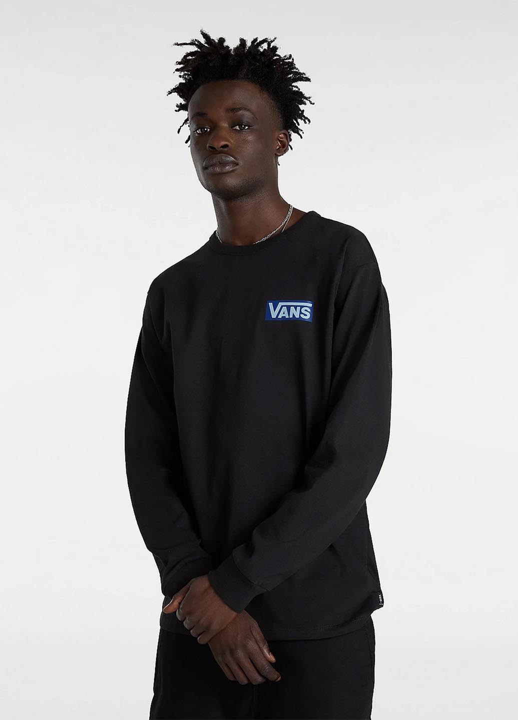 Лонгслів Vans малюнок чорний кежуали бавовна