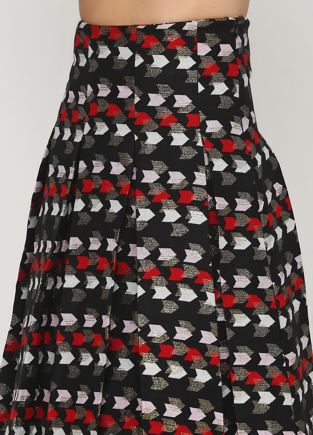 Черная кэжуал с геометрическим узором юбка Paul & Joe а-силуэта (трапеция)