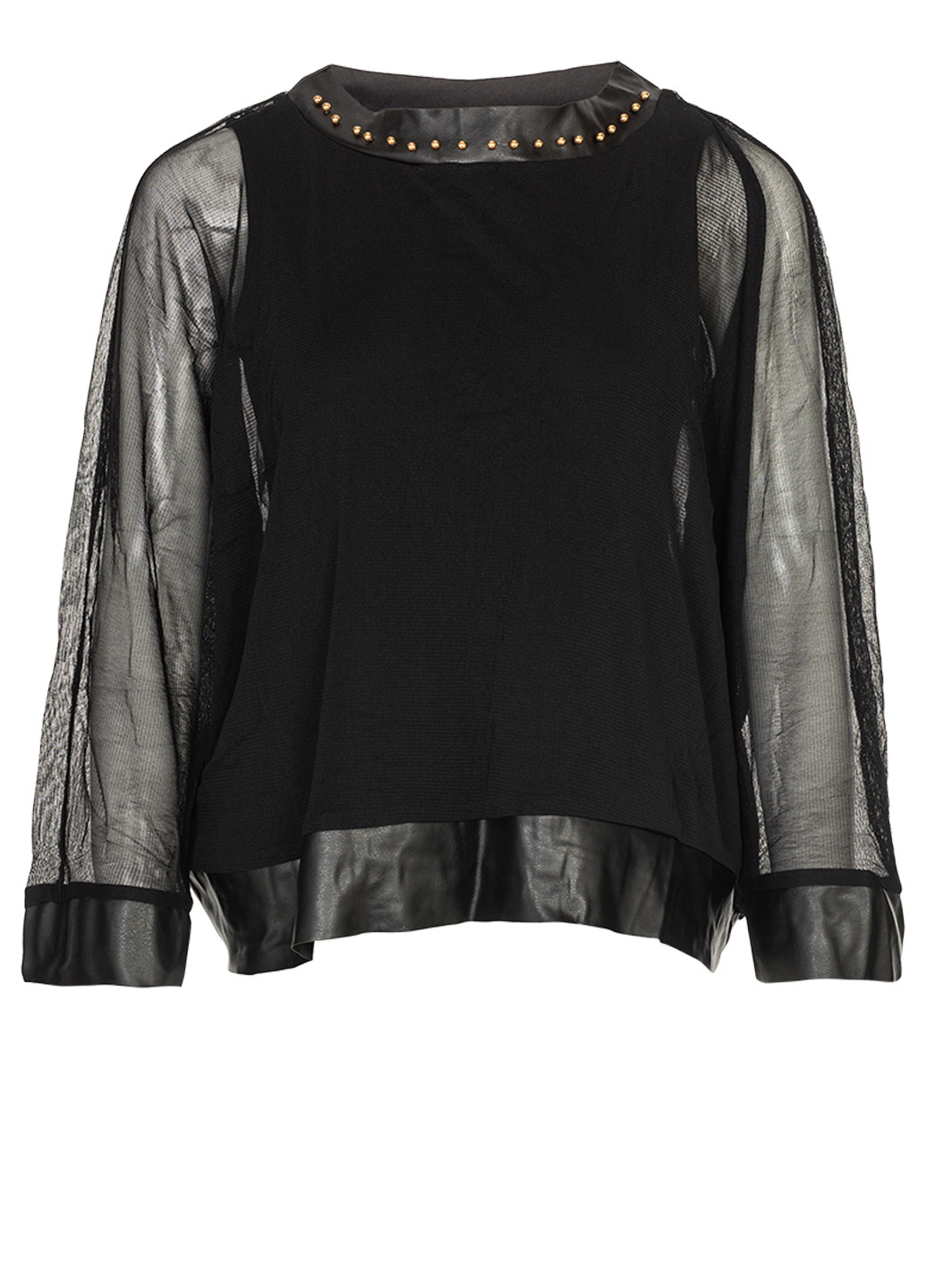 Черная демисезонная женская блузка Rinascimento