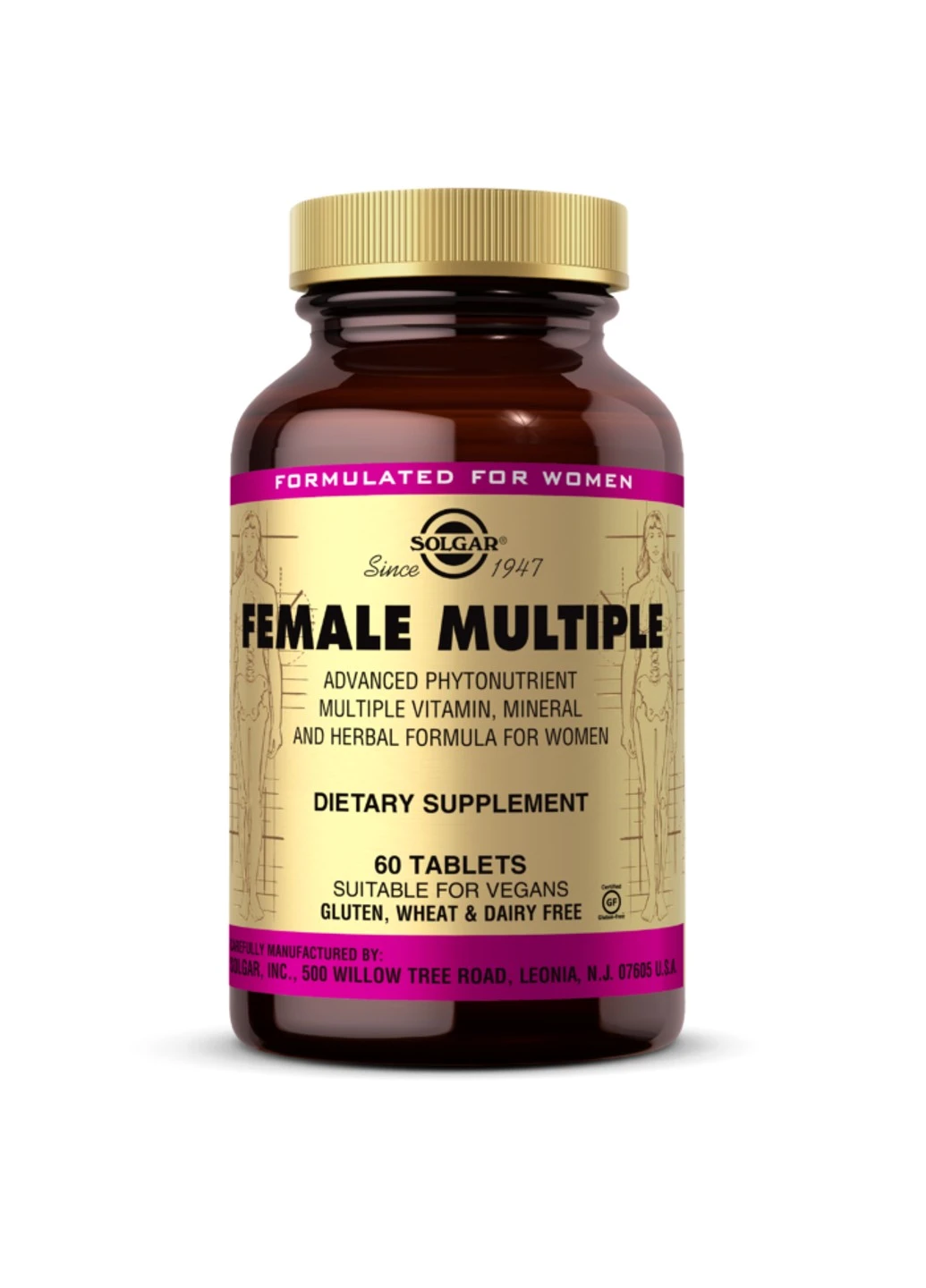 Витамины для женщин Female Multiple (60 табл) солгар фимейл мультипл Solgar (255409509)