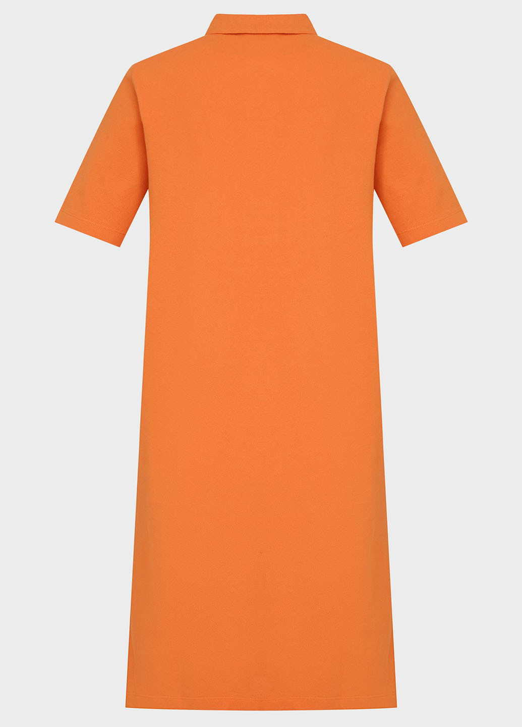 Оранжевое кэжуал платье поло Gant однотонное