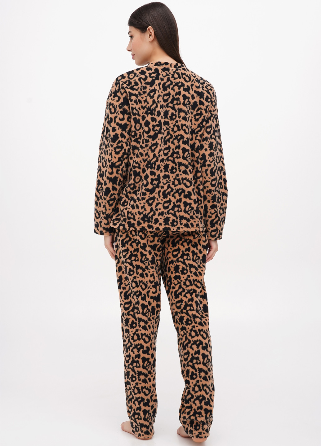 Коричневая зимняя пижама (лонгслив, брюки) est.1991