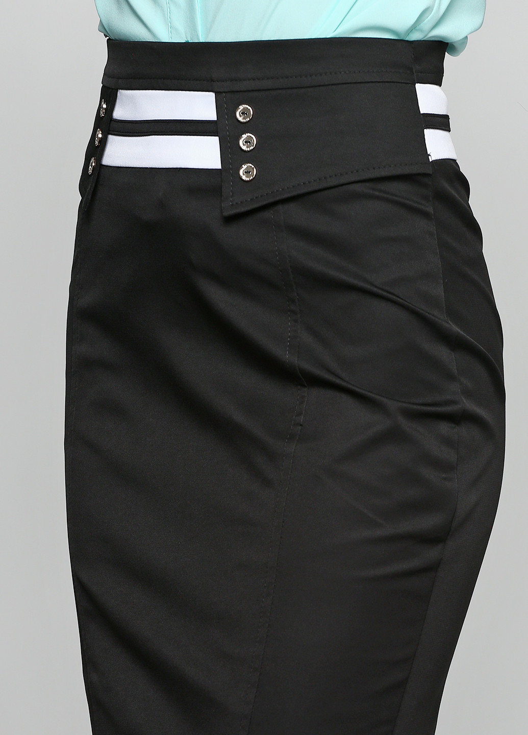 Черная кэжуал однотонная юбка Alvina мини