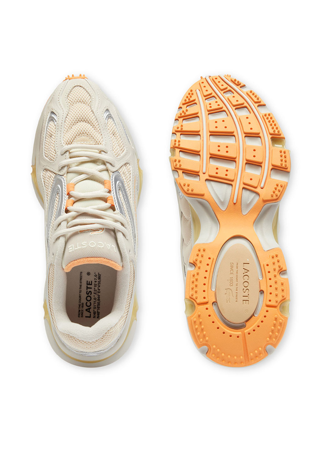 Бежевые демисезонные кроссовки Lacoste L003 2K24