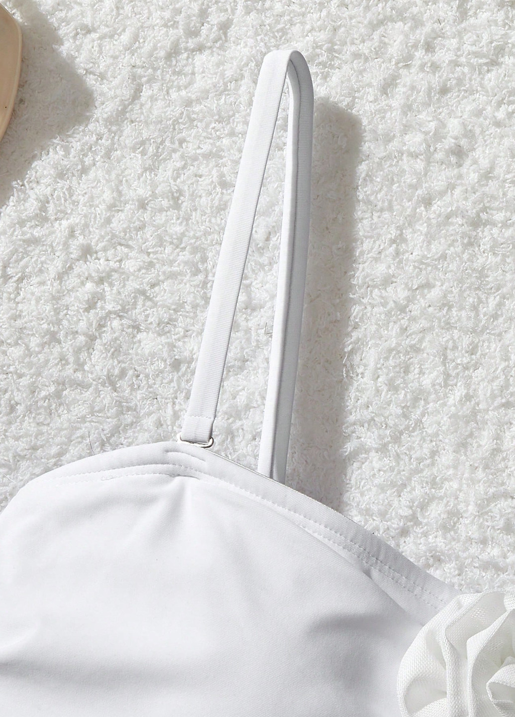 Білий літній купальник суцільний SHEIN