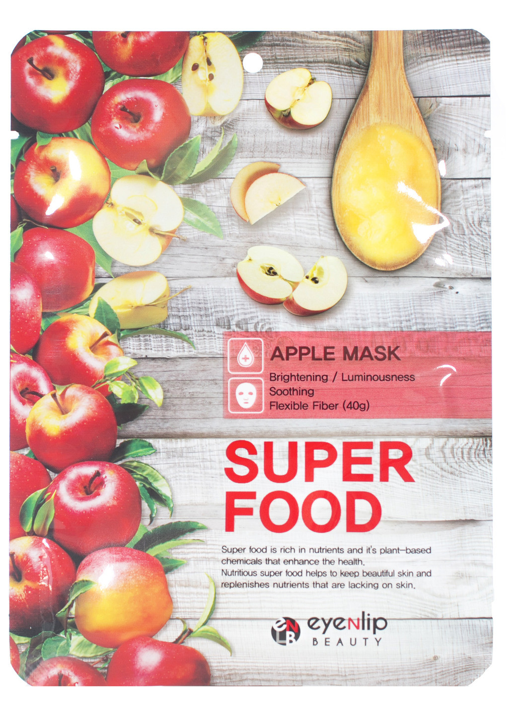 Тканевая маска с экстрактом яблока Super Food Apple Mask (1 шт.) Eyenlip (202412870)