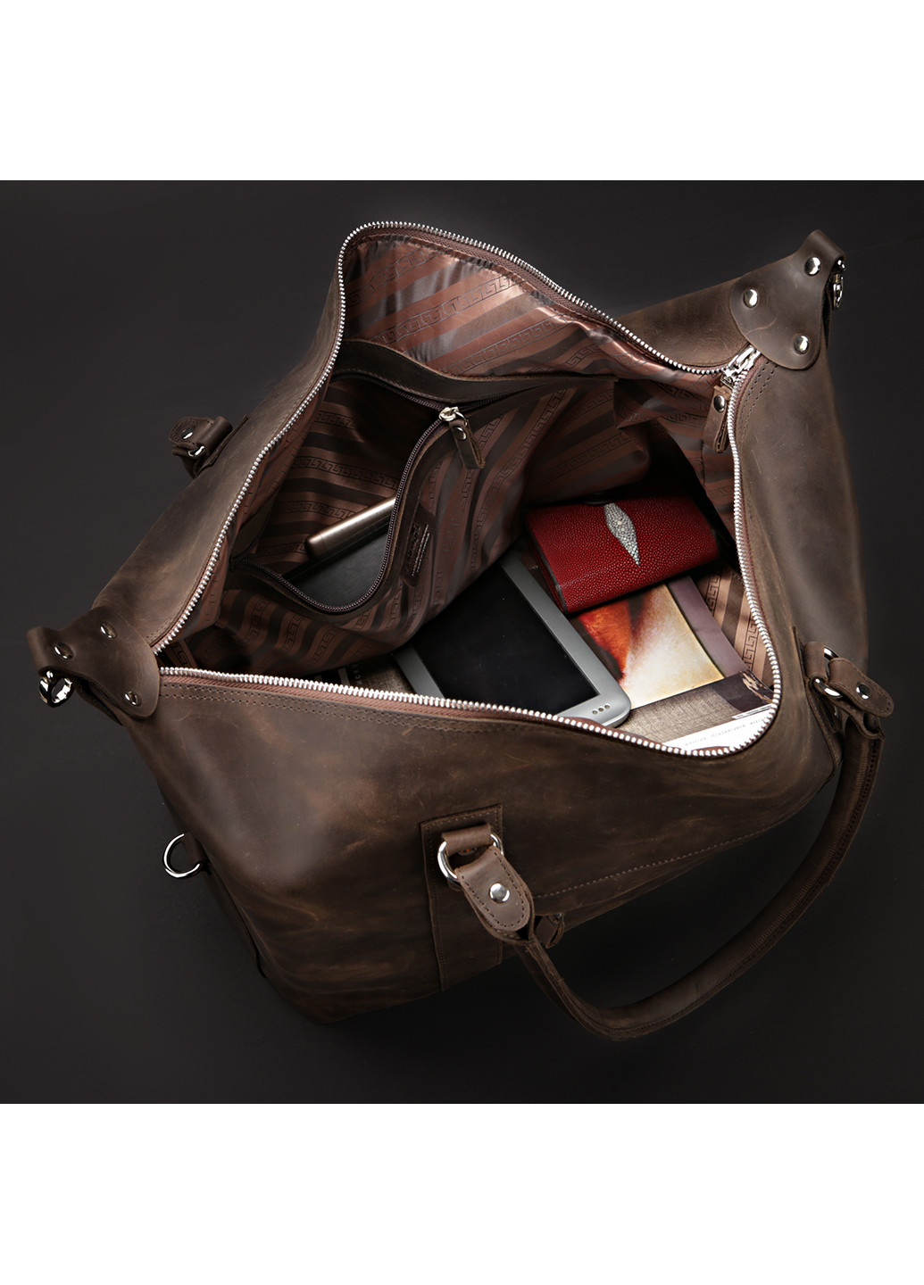 Кожаная дорожная сумка 42х22х29 см Shvigel (229459105)