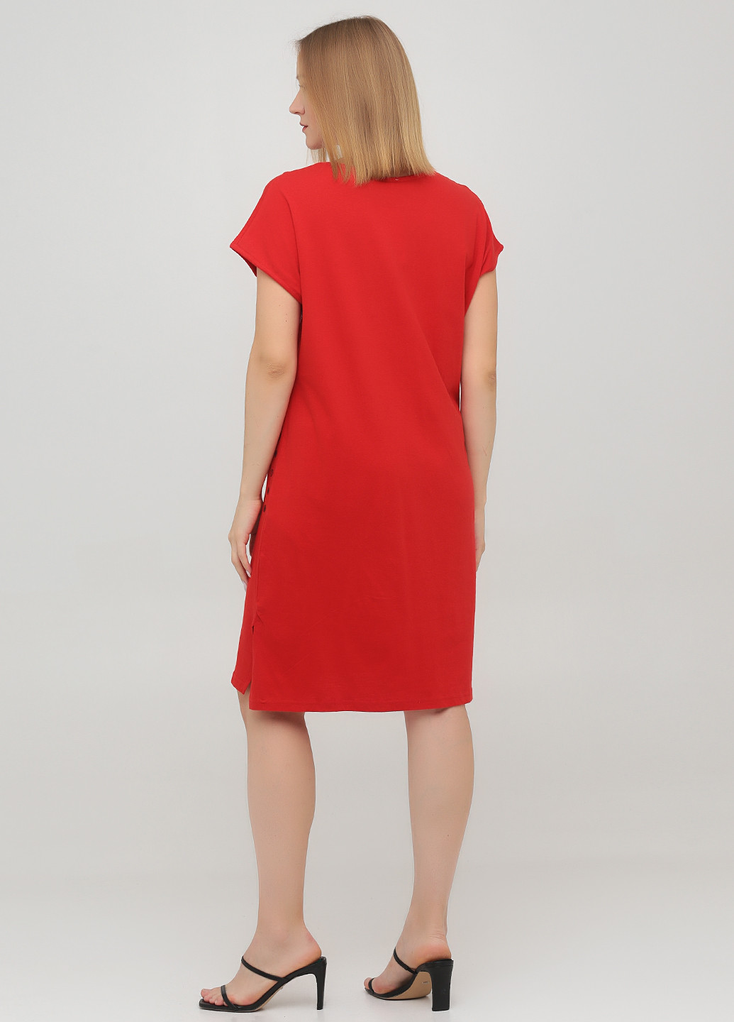 Червона кежуал сукня сукня-футболка Long Island з малюнком