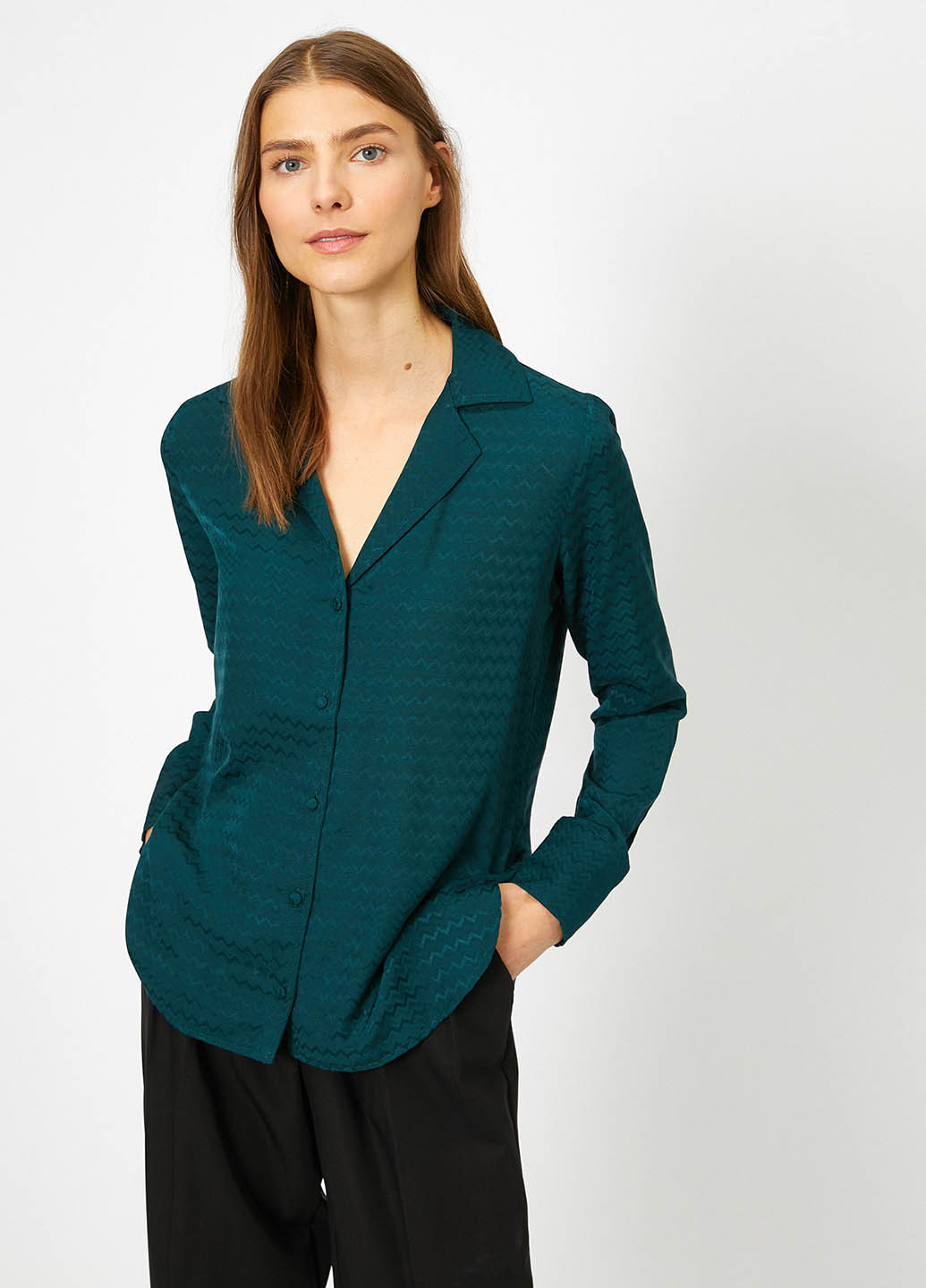 Зелёная блуза KOTON