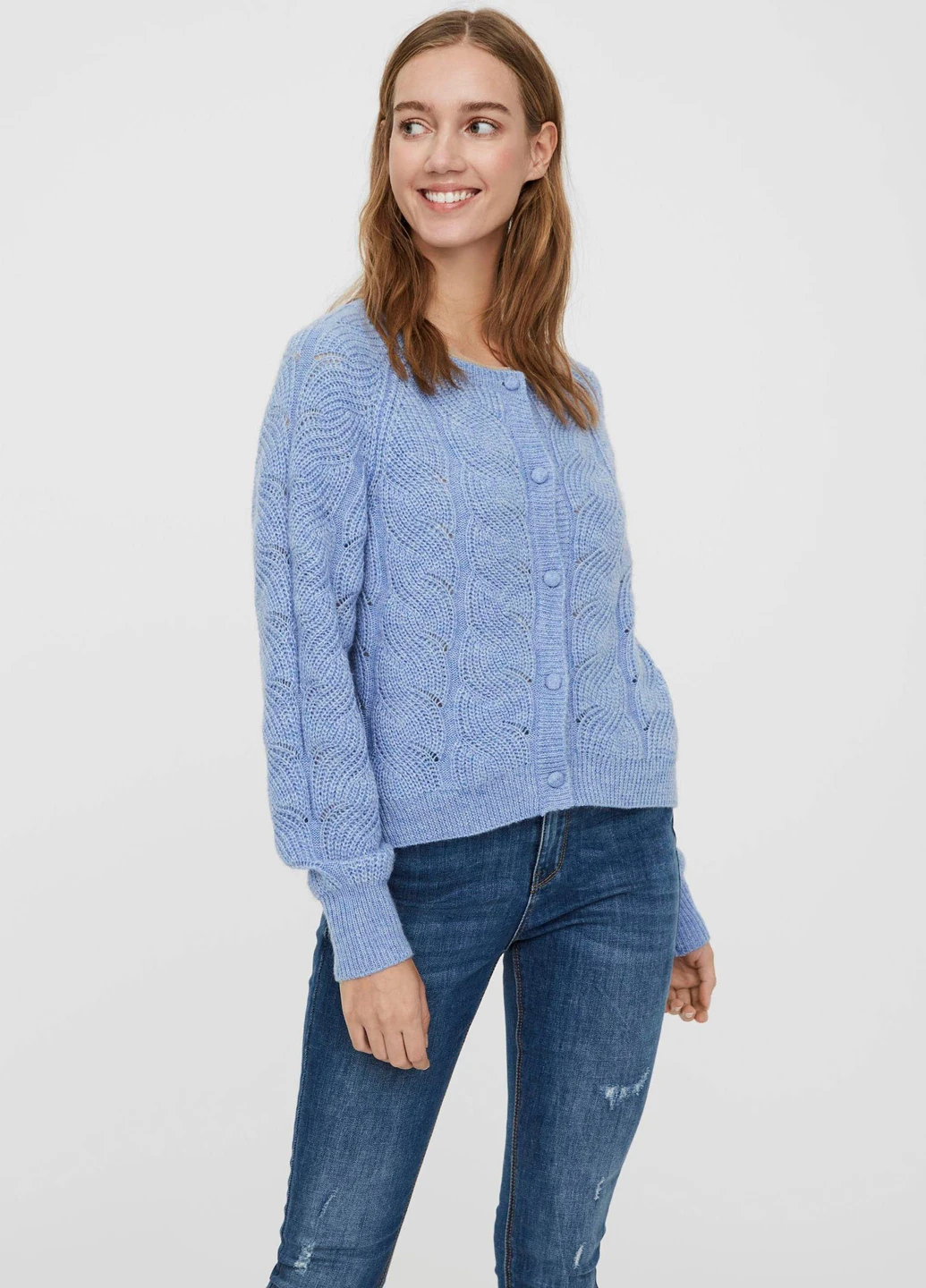 Светло-синий демисезонный кардиган Vero Moda