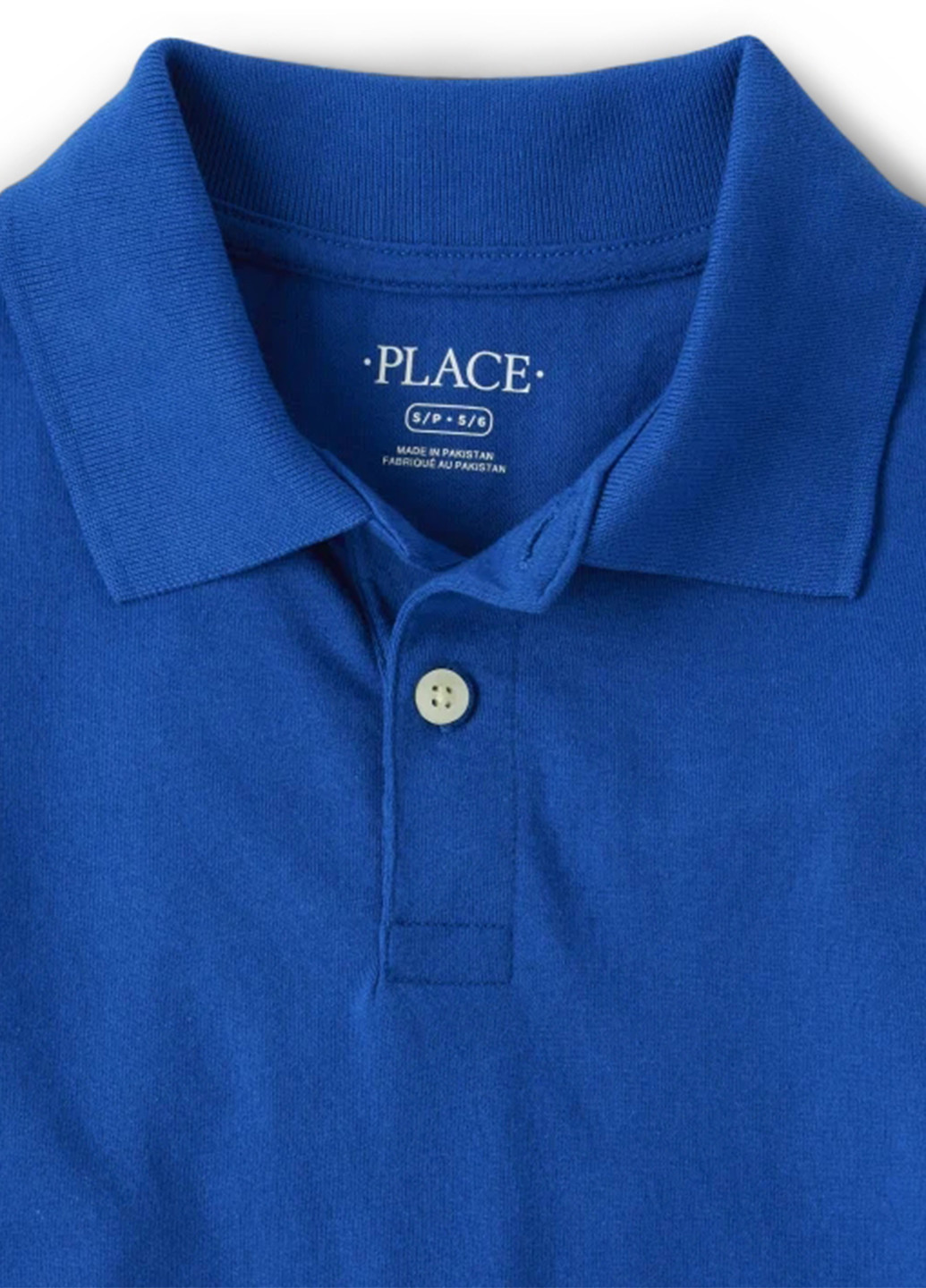 Синяя детская футболка-поло для мальчика The Children's Place однотонная