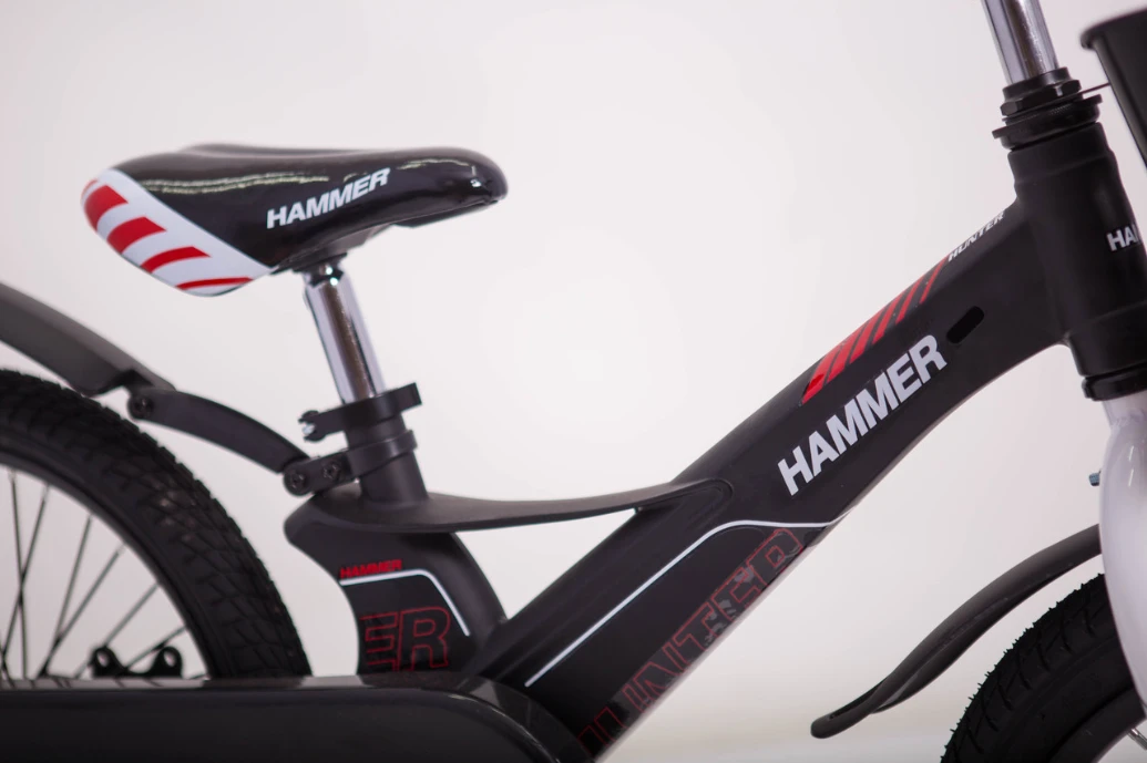 Детский Велосипед c облегченной рамой HUNTER-1850D с корзинкой Магниевый черный Hammer (252058477)