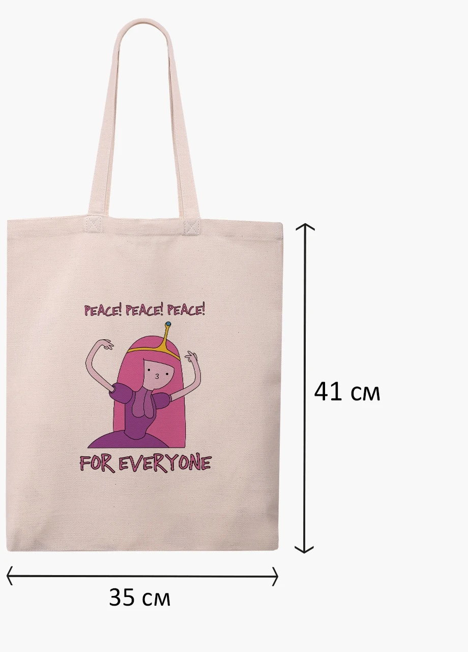 Еко сумка шоппер біла Принцеса бубльгум Час Пригод (Adventure Time) (9227-1576-WT) екосумка шопер 41*35 см MobiPrint (216642079)