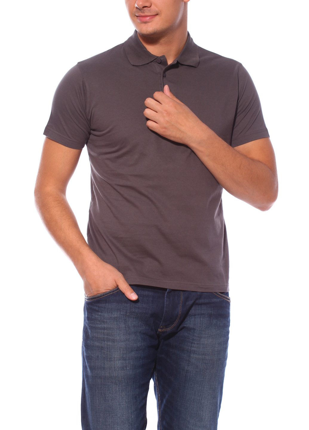 Серая футболка-поло для мужчин Sol's однотонная