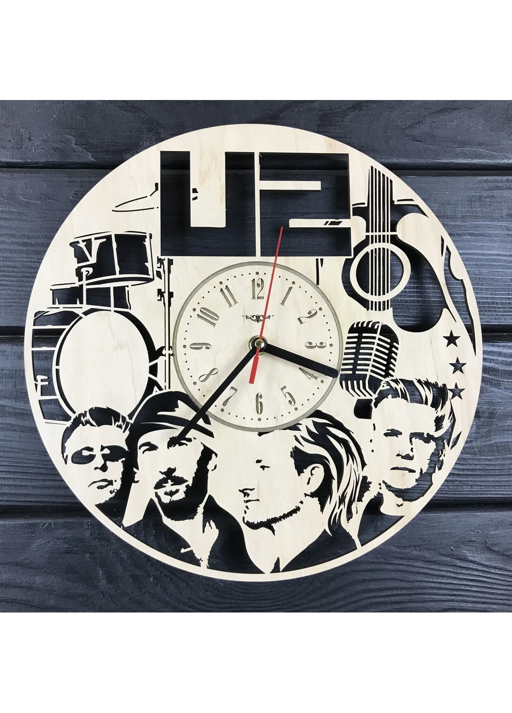 Оригинальные интерьерные часы на стену «U2» 7Arts (253567537)
