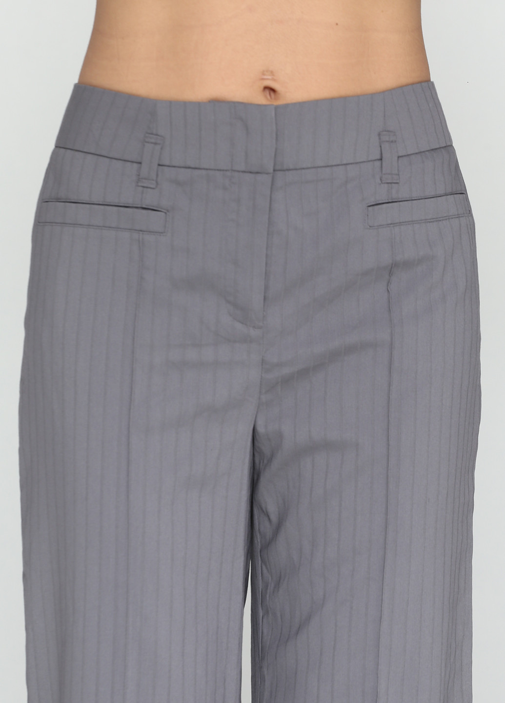 Серые кэжуал демисезонные прямые брюки Apostrophe