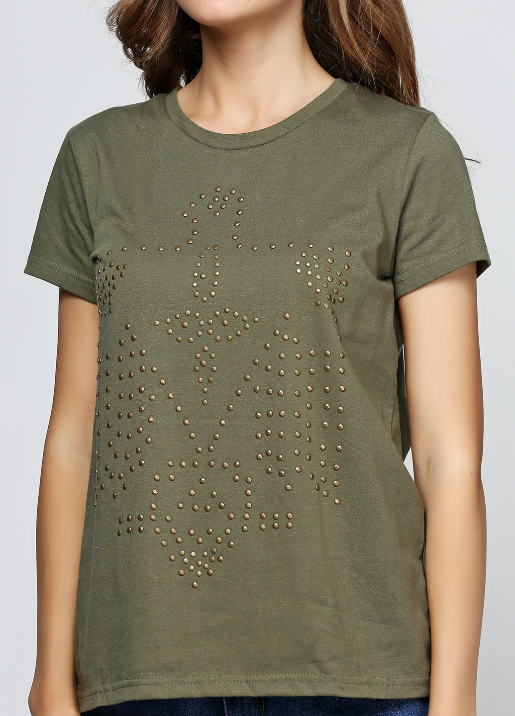 Оливково-зеленая летняя футболка Яavin