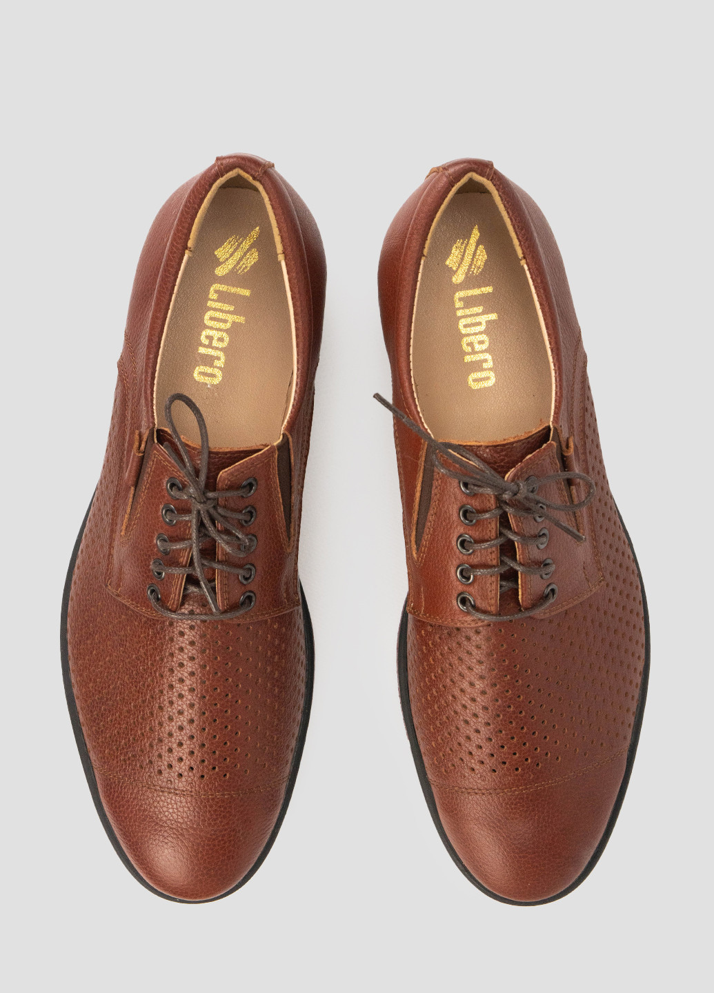 Коричневые кэжуал туфли Libero на шнурках