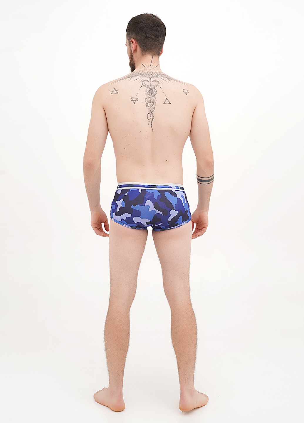 Мужские комбинированные пляжные плавки брифы ES Collection