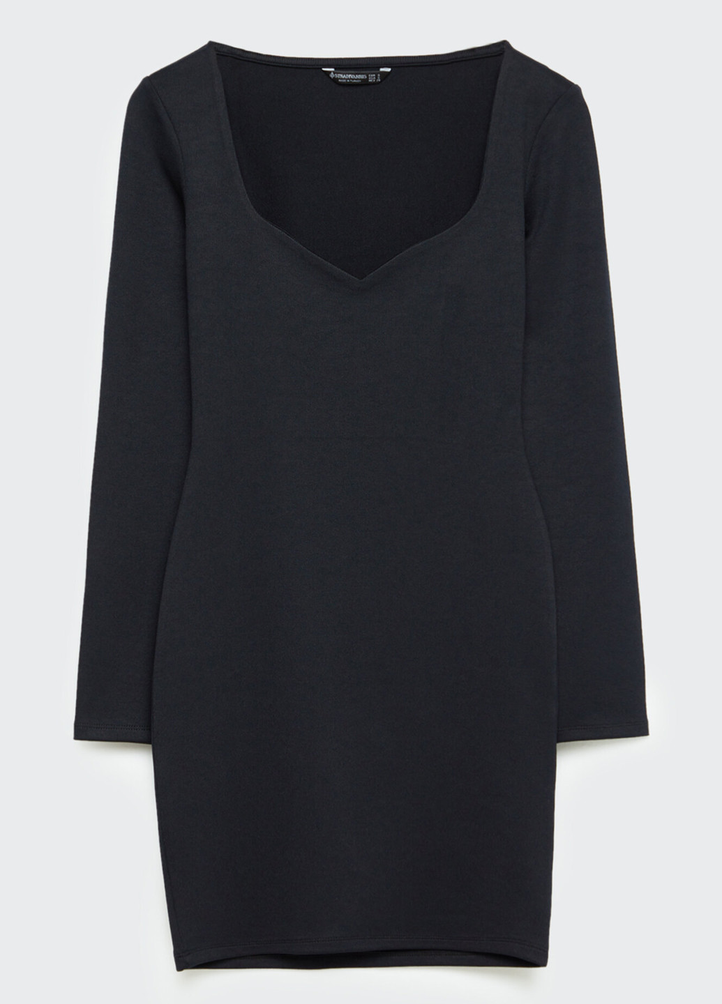 Чорна кежуал сукня силуетна Stradivarius однотонна