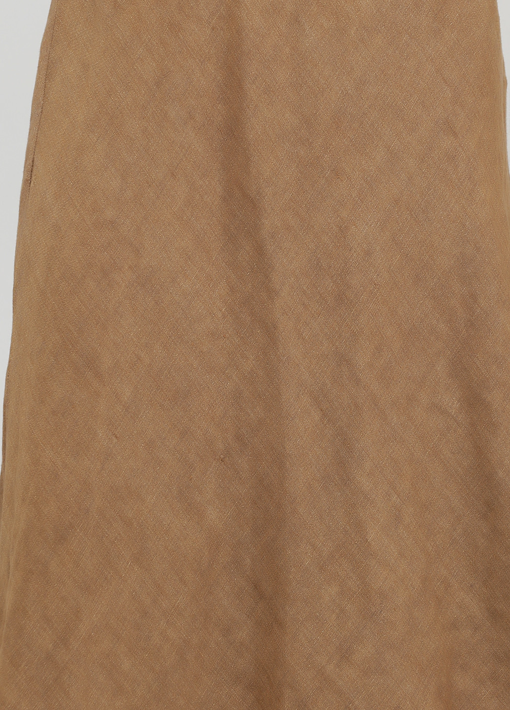 Коричневая кэжуал однотонная юбка Massimo Dutti клешированная
