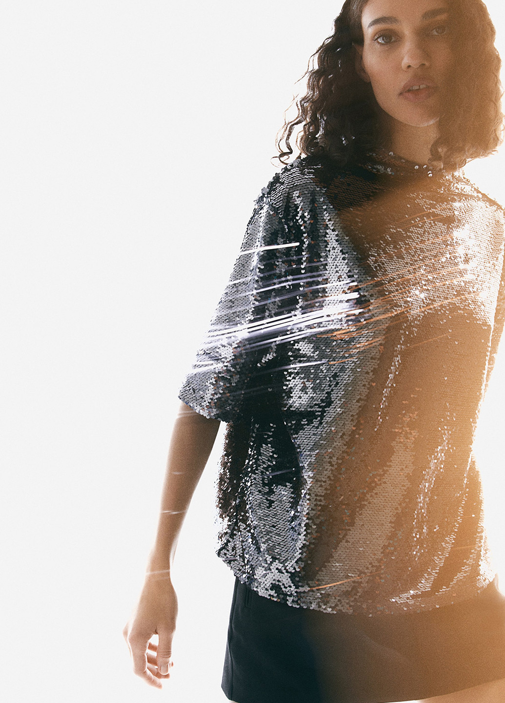 Срібляста блуза H&M