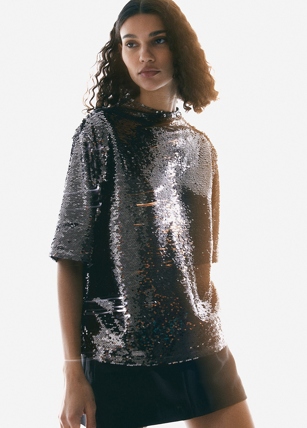 Срібляста блуза H&M