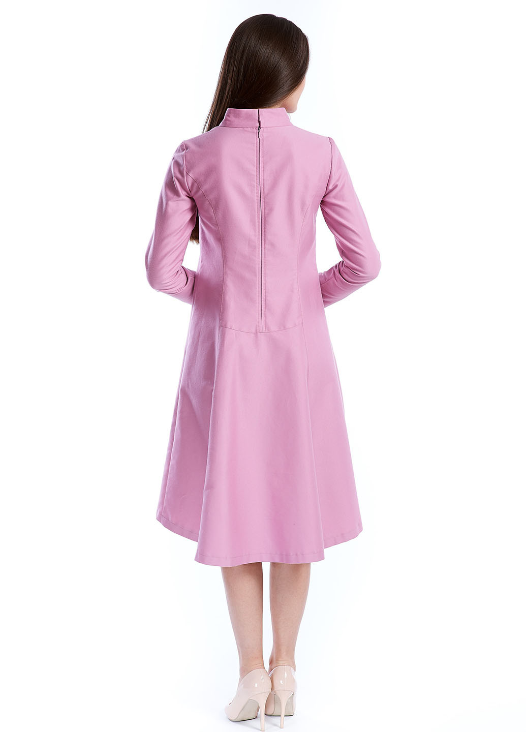 Рожева кежуал плаття, сукня міді Edelvika з квітковим принтом