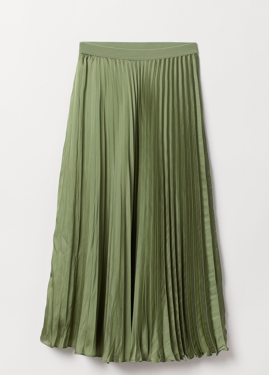 Зеленая кэжуал юбка H&M плиссе
