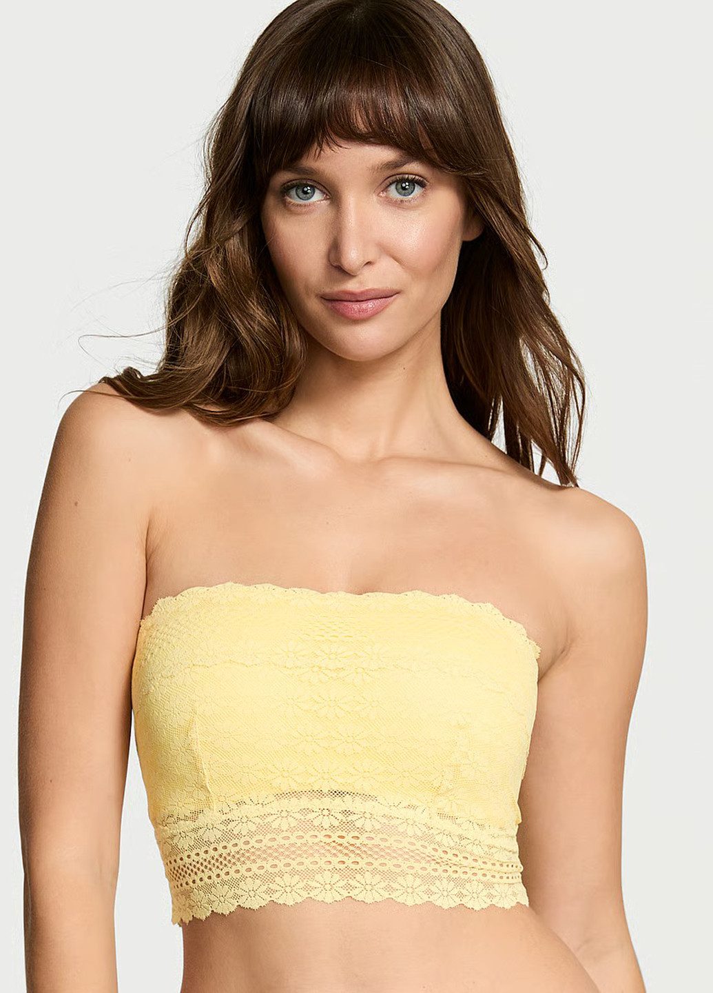 Жовтий топ бюстгальтер Victoria's Secret без кісточок поліамід, еластан