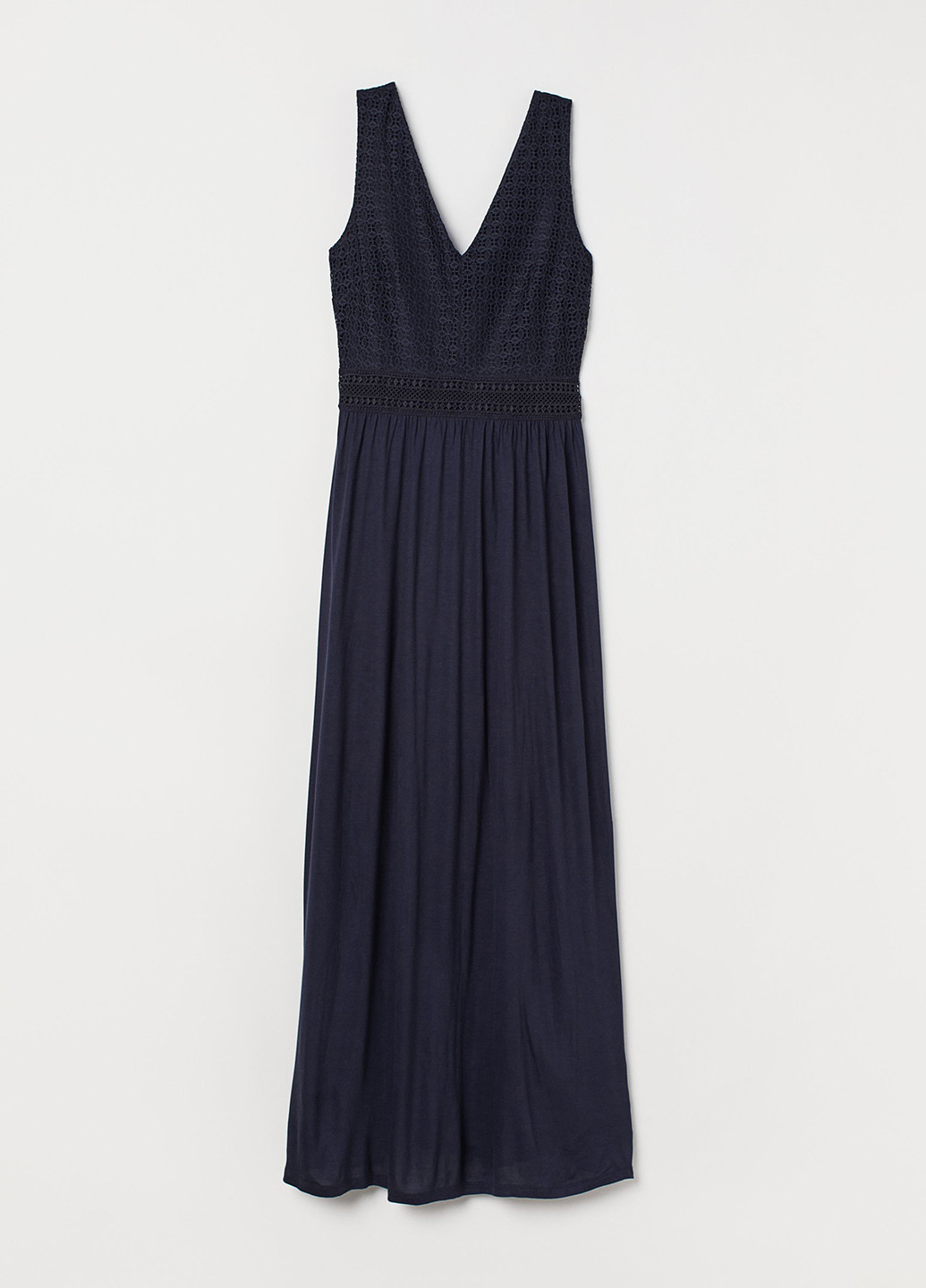 Темно-синя вечірня сукня а-силует H&M однотонна