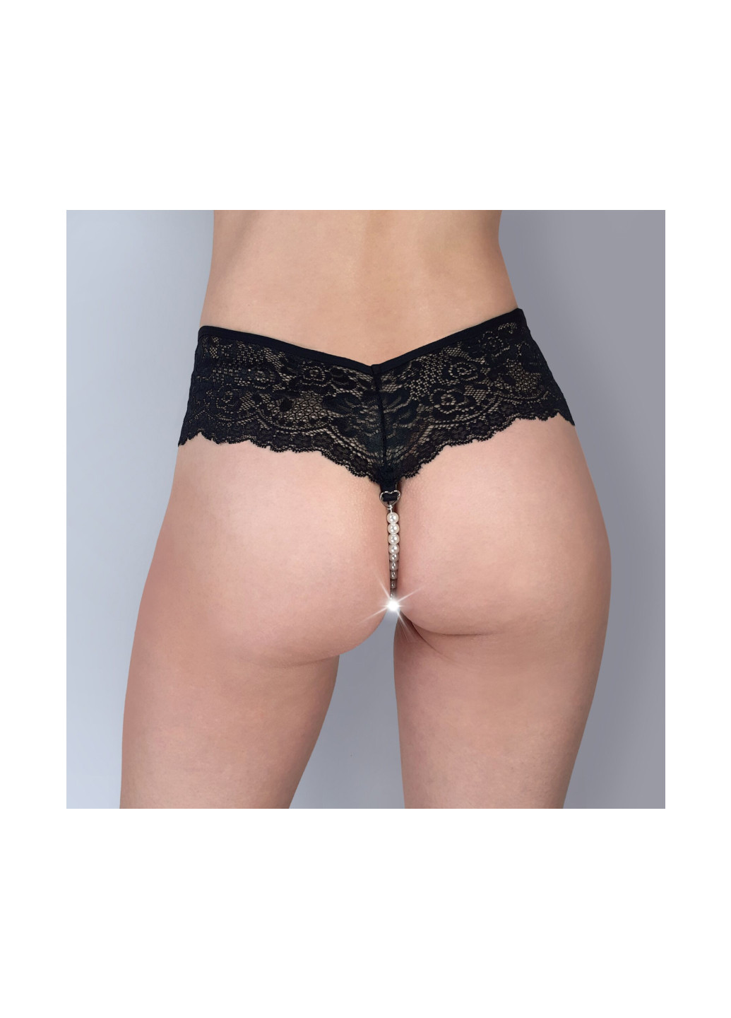 Сексуальные женские трусики Fabiana с жемчугом черные, размер XS-M Art of Sex (252269155)
