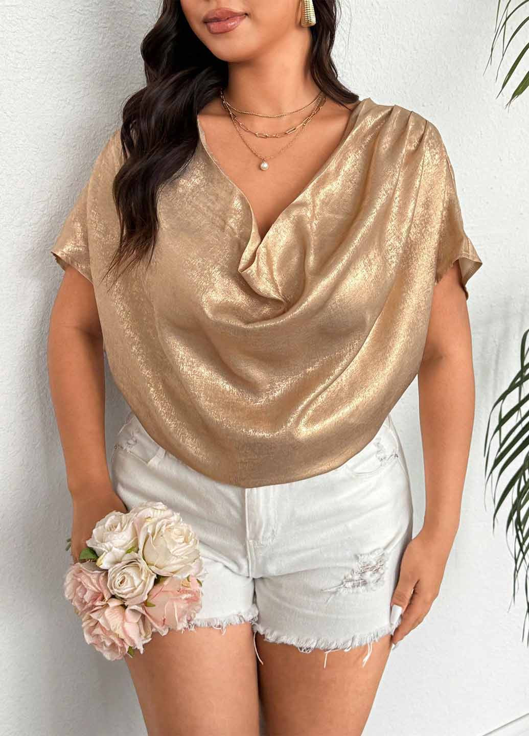 Золотая блуза SHEIN