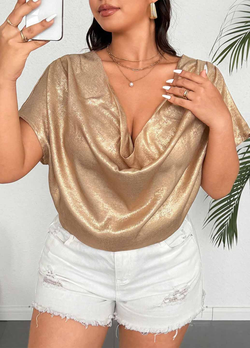 Золотая блуза SHEIN